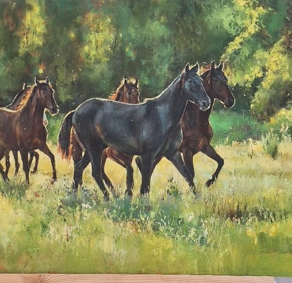 Soul’s Liberation painting – surreal lotus artwork symbolizing spiritual awakening, enlightenment and inner freedom – acrylic on canvas