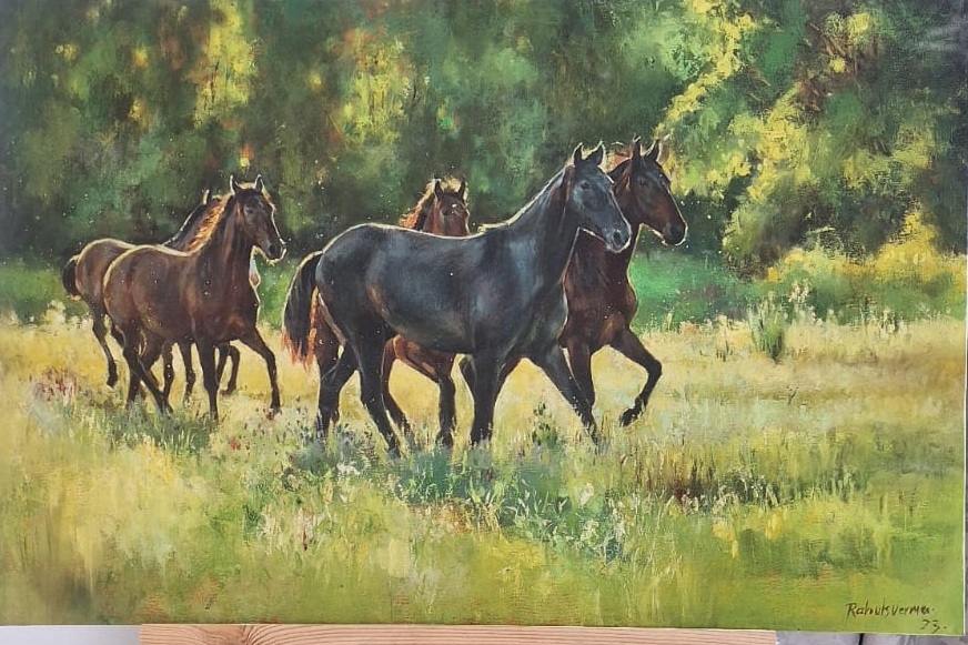 Soul’s Liberation painting – surreal lotus artwork symbolizing spiritual awakening, enlightenment and inner freedom – acrylic on canvas