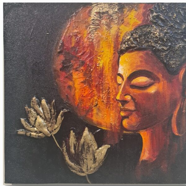 Buddha Abstract Acrylic Painting on Canvas