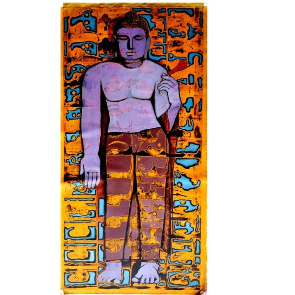 Lord Buddha painting full view – acrylic on canvas spiritual artwork by ArtZera
