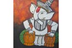 Rhythms of Divinity full view – acrylic painting of Lord Ganesha by ArtZera