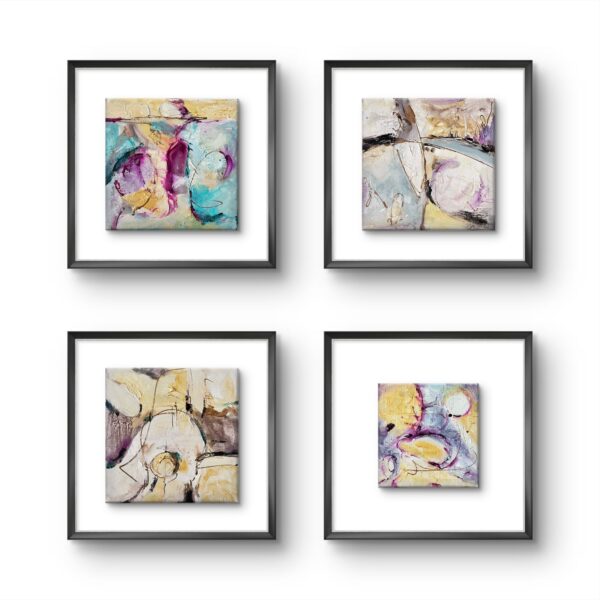 Abstract Art – Textured artwork set of 2